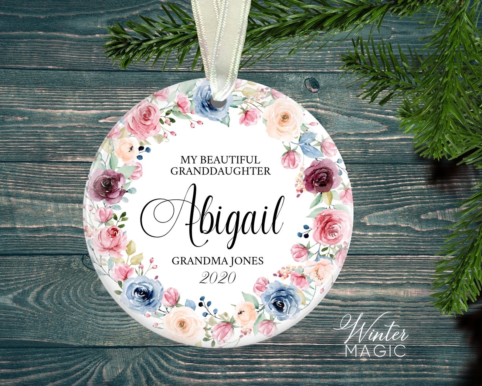 Granddaughter Christmas Ornaments Granddaughter Ornaments Etsy