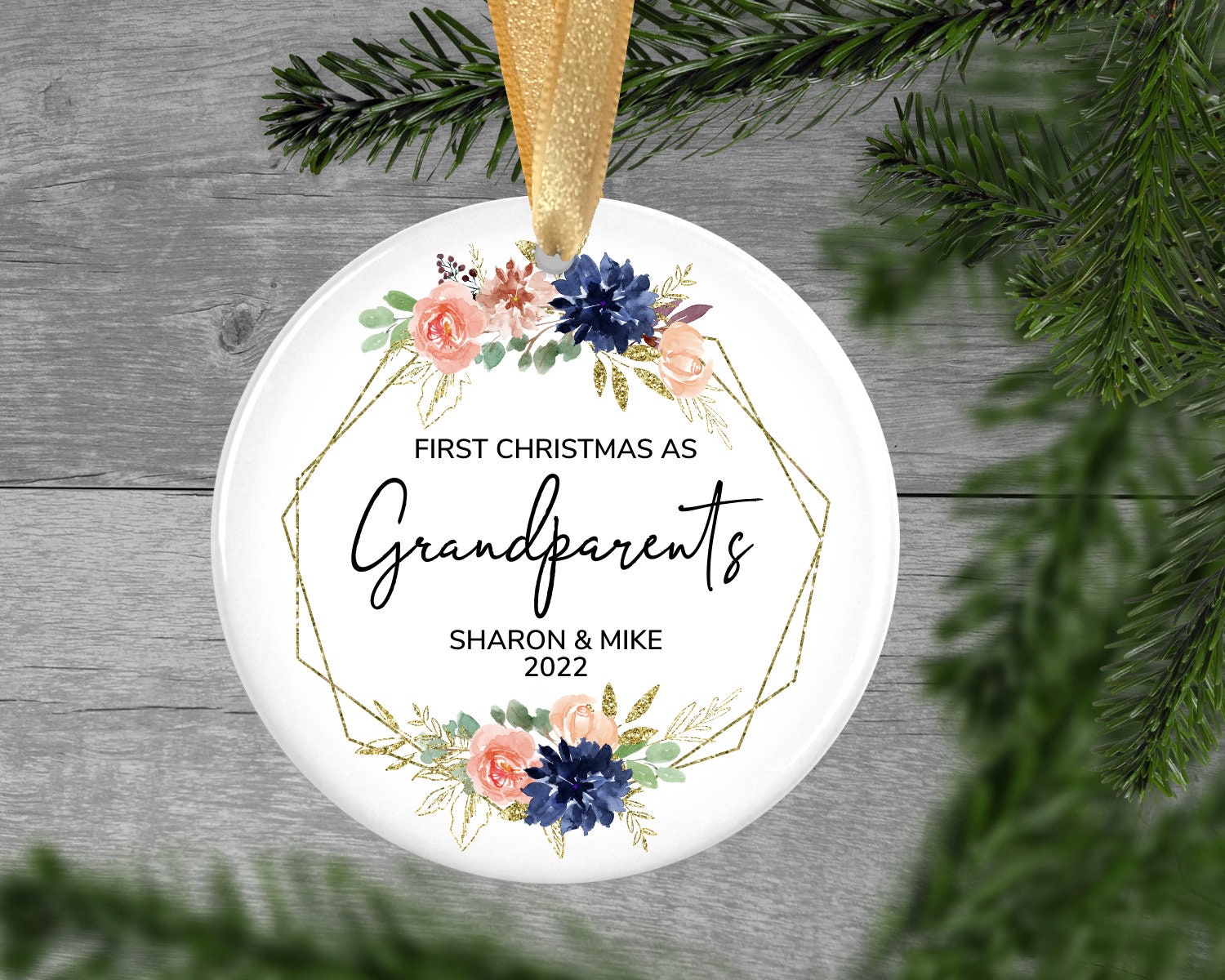 Personalized Grandparents Ornament Custom First Christmas as - Etsy