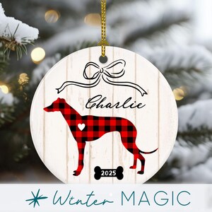 Greyhound Ornaments - Greyhound Christmas Ornament - Greyhound Gift - Personalized Greyhound - Greyhound Puppy - Greyhound Memorial afbeelding 7