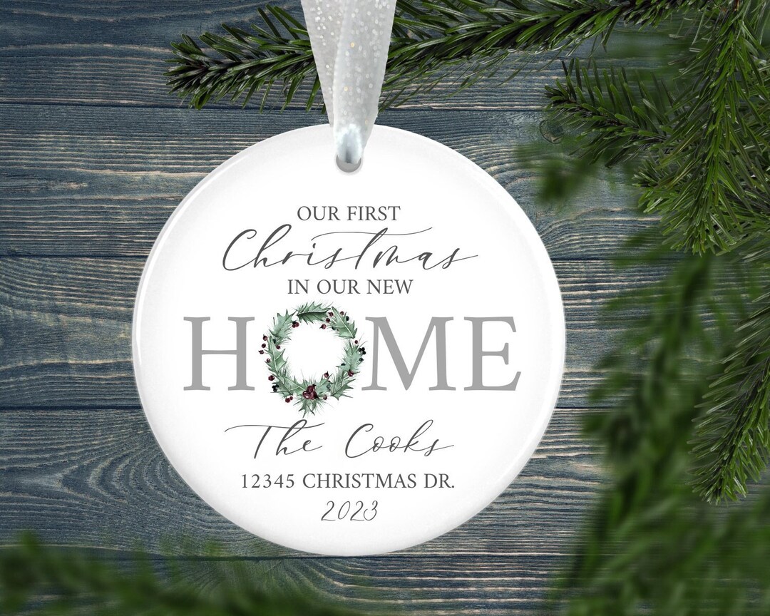 Personalized First Christmas in New Home Ornament 2023 Custom Ornament Personalized Christmas