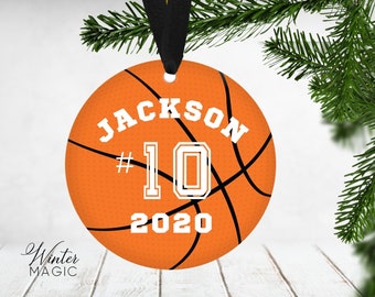 Basketball Ornaments - Basketball Christmas Ornaments - Basketball Coach Christmas Gift - Basketball Gift Ideas, Personalized Basketball BKS