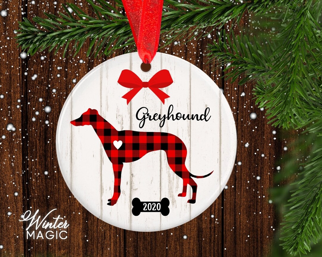 Greyhound Christmas Ornaments 
