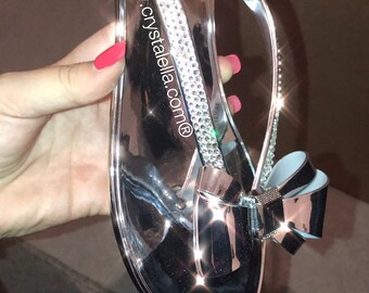 ted baker glamaar flip flops silver