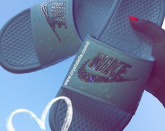 diamond nike slides