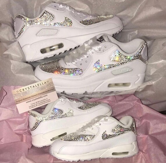 Baby/Kids/Youth Nike Air Max 90's Swarovski Crystallised | Etsy