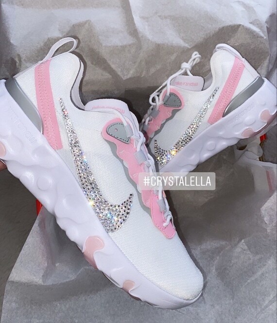 nike renew element 55 pink and white