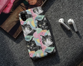 Adorable Cat Phone Cover  iPhone Case - Ultra-Protective & Vibrant Design - Easy Snap-On - Fits iPhone