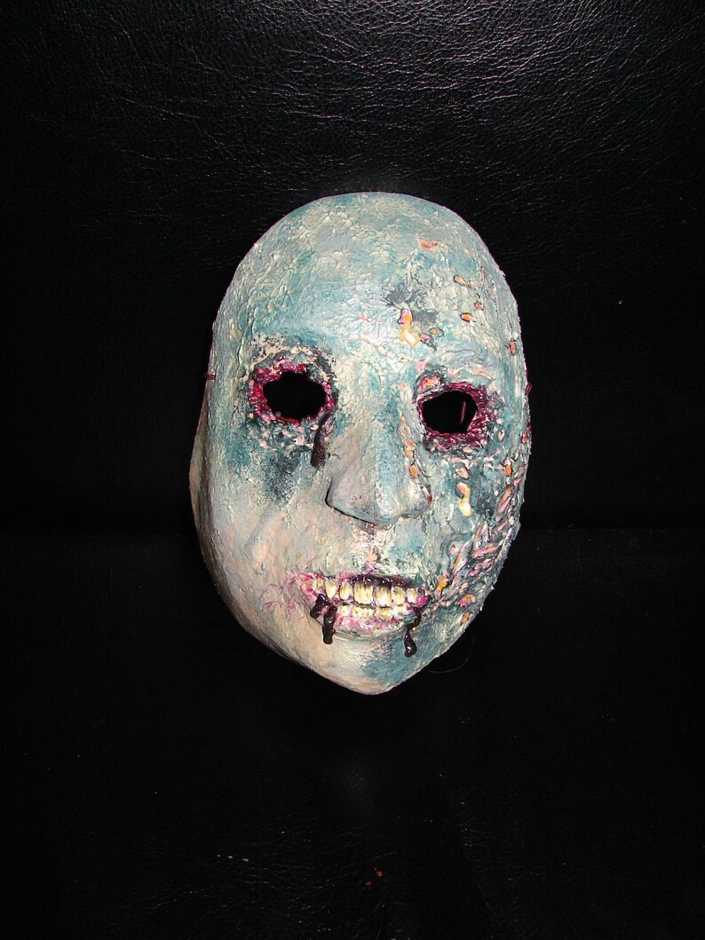 Zombie Handmade papier mache paper mask Realistic face Goth Etsy Zombie Handmade papier mache paper mask Realistic face Goth Etsy