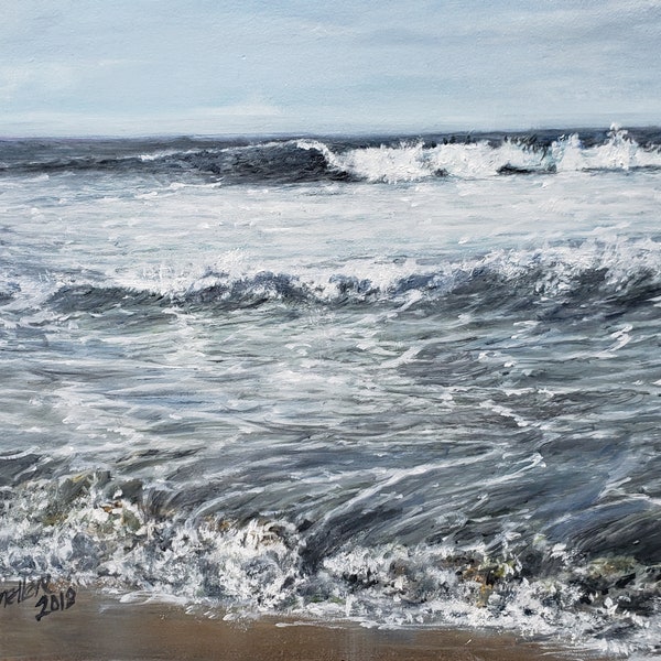ORIGINAL Oil Painting - Carlsbad State Beach