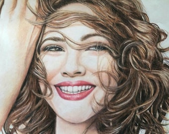 ORIGINAL Colored Pencil Drawing - Beautiful Drew