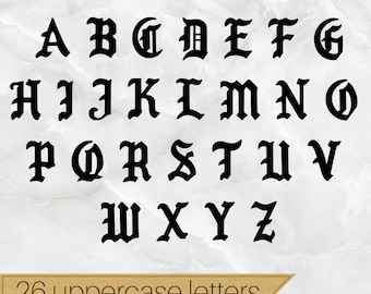 Old English Alphabet / Gothic Font / Retro Font / I Feel Like Pablo / Kanye West / The Life of Pablo / YEEZUS