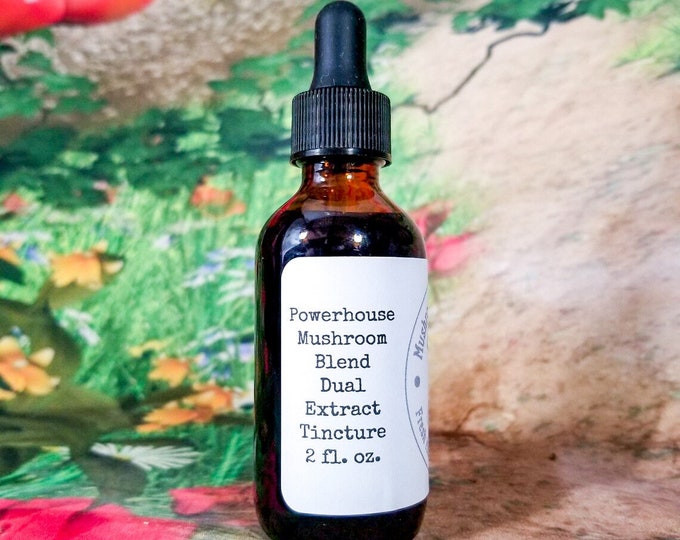 2 oz Powerhouse Double Extraction Tincture Blend with Cordyceps and Chaga