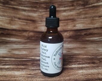 2 oz Turkey Tail Double Extraction Tincture, Wild Harvested