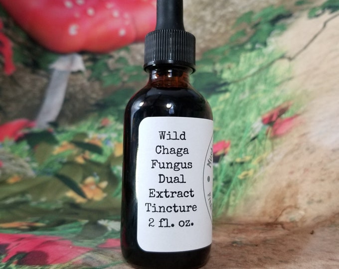 2 oz Chaga Organic Double Extraction Tincture, Wild Harvested