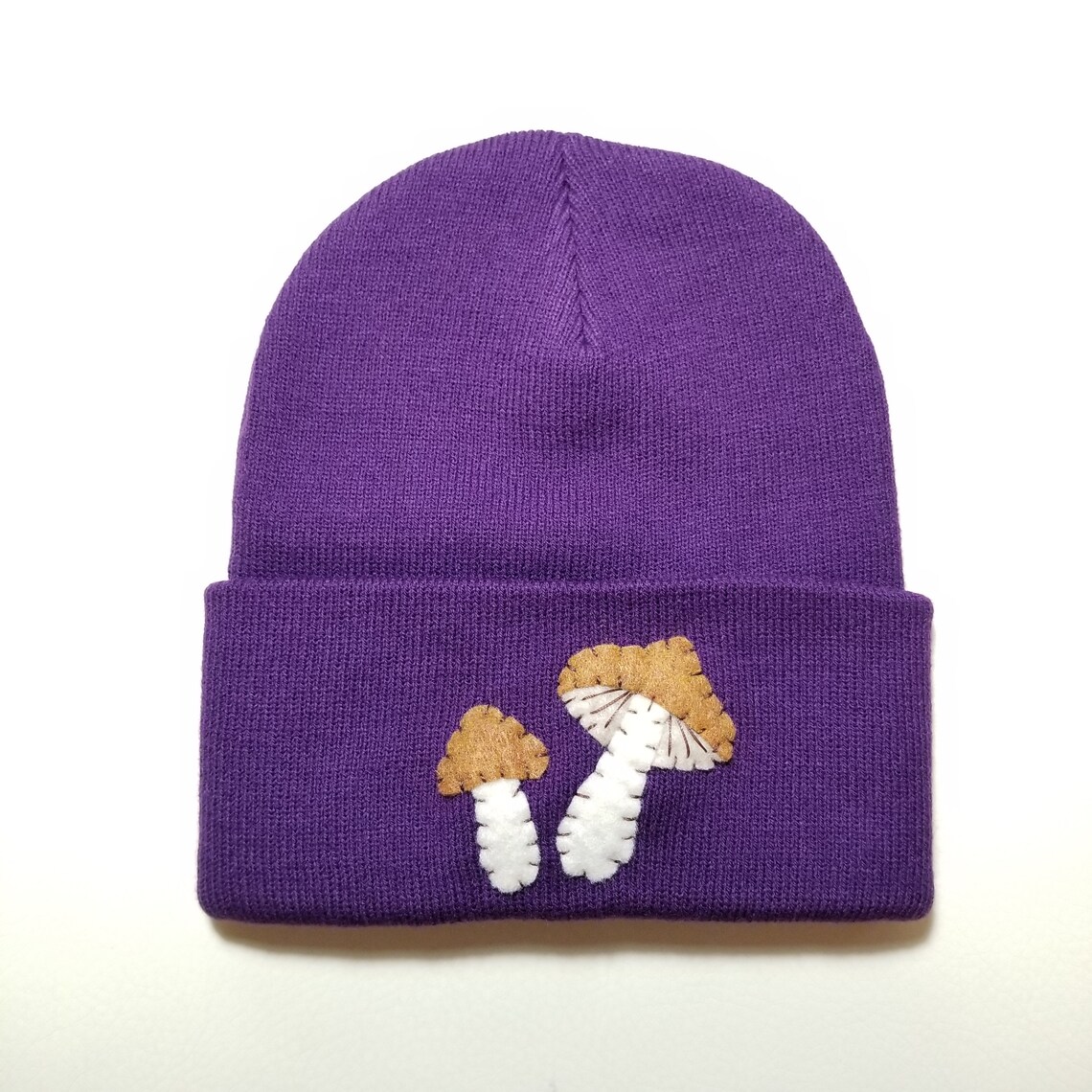 Mushroom Beanie Shroom Skull Cap Knit Hat Magic Mushroom Etsy