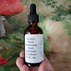 2 oz Lion's Mane Organic Double Extraction Tincture image 1