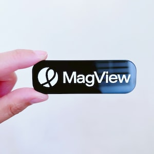 Custom Engraved Business Name Tag with Magnet, Acrylic Name Badge with Logo, Logo Only Name Tags, Medical Name Tags, WanderCrafter