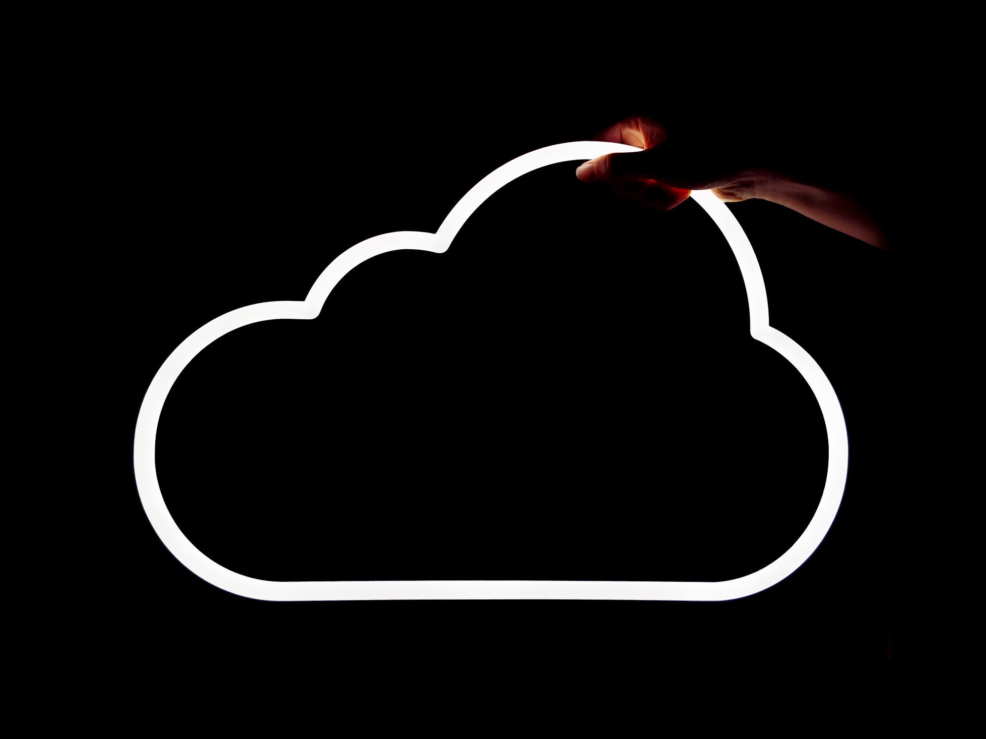 White neon cloud deals