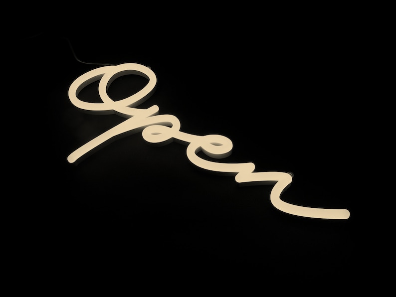 Warm White Neon OPEN Sign for Business Modern LED Open Sign W/ Etsy