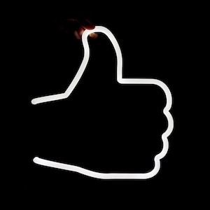 Thumbs Up neon sign Facebook Like symbol LED neon light sign