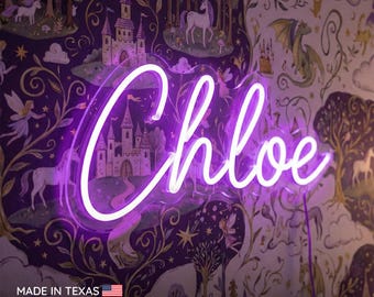 Custom Baby Name Neon Sign | Nursery Decor, First Birthday Gift