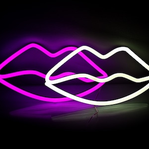 Pink Lips LED Neon Sign Red Lips Neon Light - Etsy