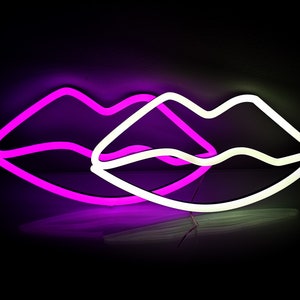 Pink Lips LED Neon Sign red lips neon light