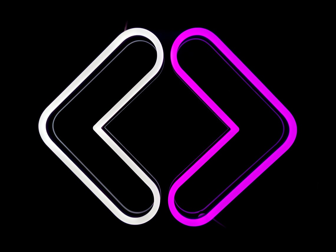 Arrow Symbol Neon Sign Arrow Icon LED Light Left Right up Down | Etsy