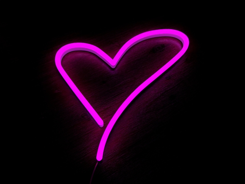 Heart Neon Sign 14x15 LED Neon Heart Light w/ Etsy