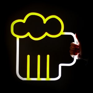 Neon beer sign light up craft beer neon mug bar lights