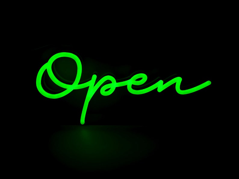 OPEN Neon Sign Script Font S2 for Business Store Modern Open | Etsy