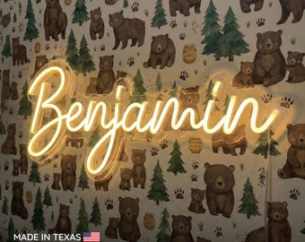 Personalized Baby Bedroom Name Neon Sign | LED Wall Light, Custom Children Room Decor Wall Art