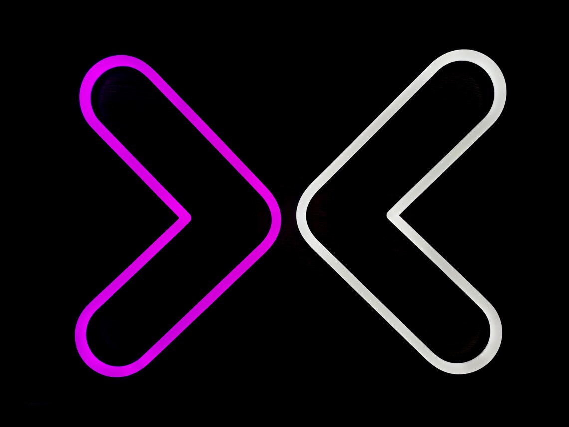 Arrow Symbol Neon Sign Arrow Icon LED Light Left Right up Down | Etsy