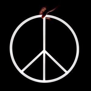 Peace Symbol neon sign
