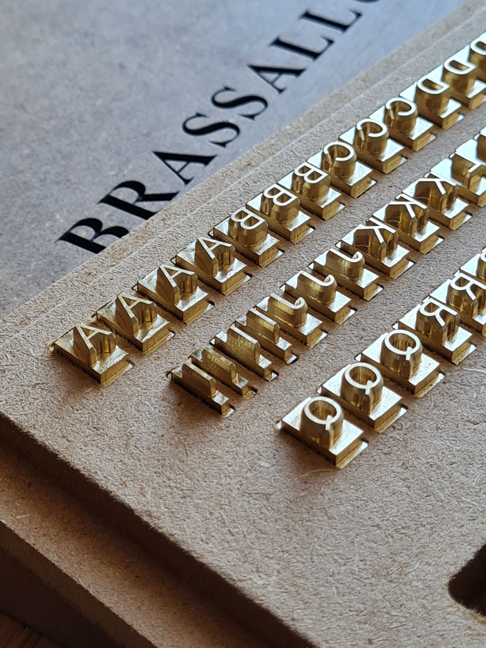 Brass Letter Stamping Set: Arial Font, 83 Piece, Leather & Wood - Etsy