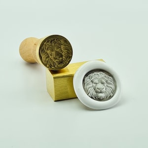 Sigillo di ceralacca 3D - Testa di leone (WS04)