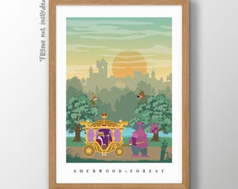 Robin Hood Sherwood Forest Print | Disney Landscape Art