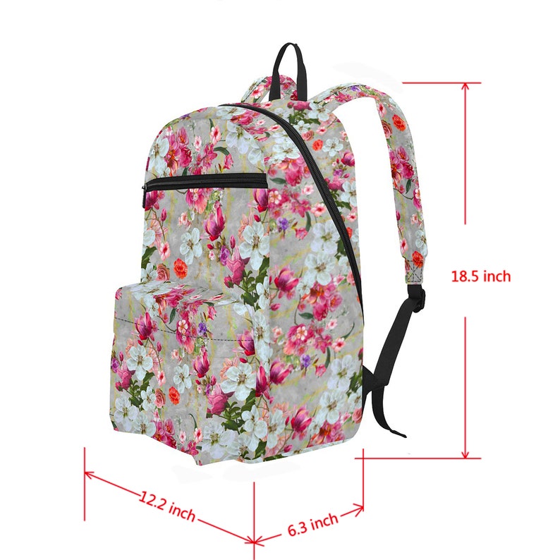 Pink Cherry Blossom Backpack Beautiful Floral Print Rucksack Spring Bookbag for Nature Lovers