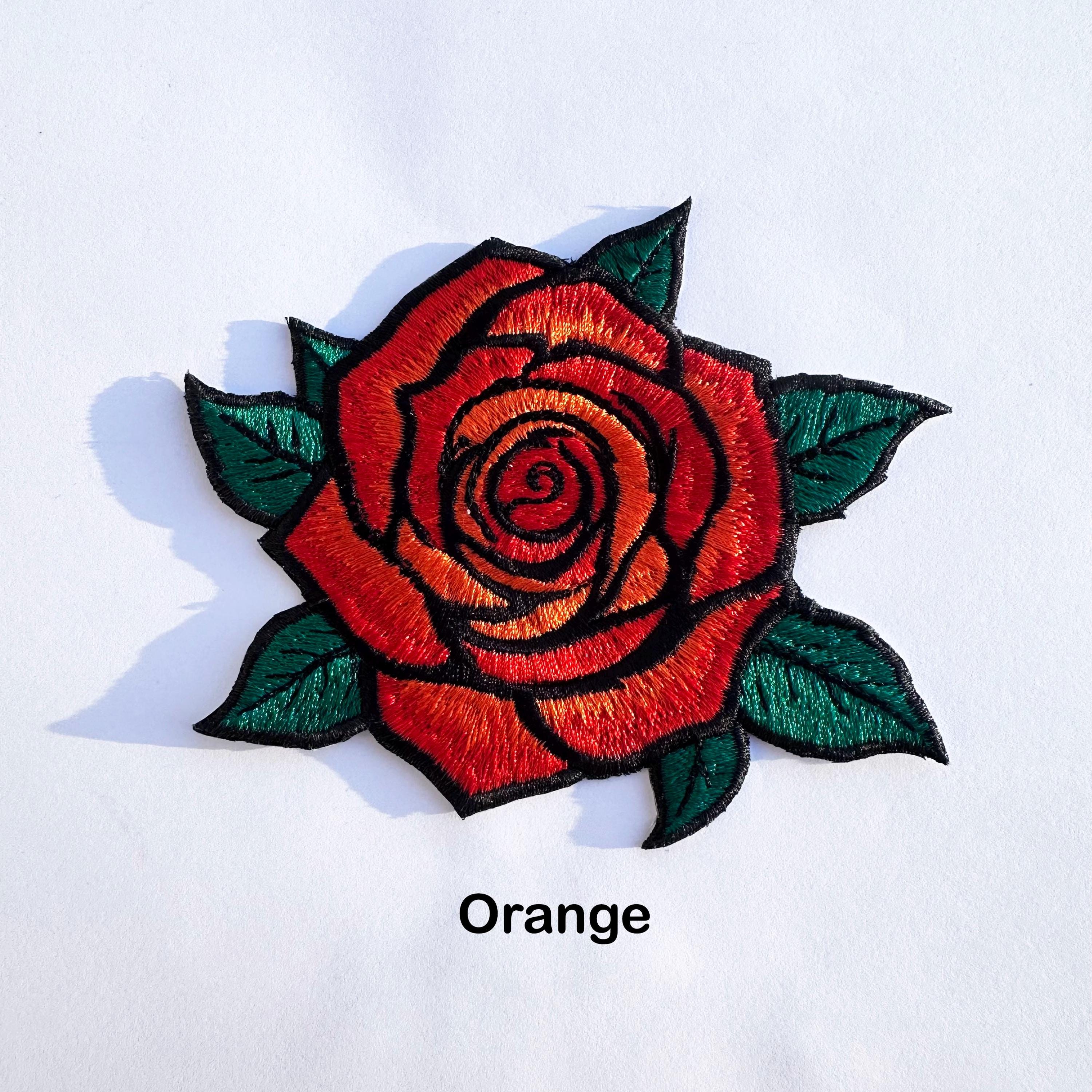 Rose Line Patch Rose Patch, Custom Colors Available - Etsy