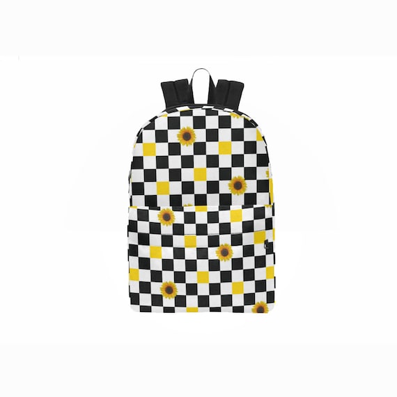checkered sunflower backpack
