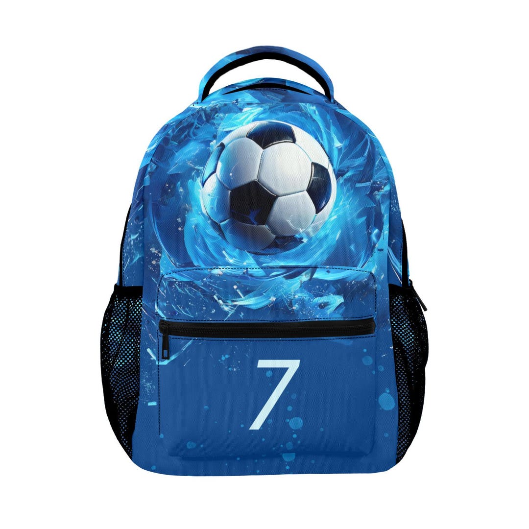 MATMO Soccer Backpack For Boys - Football Pattern School Bag With Multiple Compartments