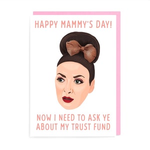 Cracker Mammy Card, Derry Girls, Mary, tante Sarah, Iers, Moederdagkaart, trustfonds, Noord-Iers, gratis chips, voor moeder, voor moeder