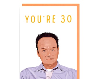 Tarjeta del 30.º cumpleaños de Creed, The Office, divertida, tonta, vieja, joven, treinta y tres, broma de Creed Bratton