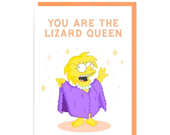 Biglietto di auguri Lisa Lizard Queen: divertente biglietto di auguri di compleanno dei Simpson