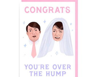 Peep Show Wedding Card - Mark and Sophie - Funny Just Married