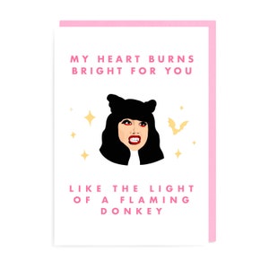 Nadja Card, What we do in the Shadows, Vampire, Anniversary Flaming Burning Donkey Love Gothic Couple Funny Joke Blood Funny Sassy