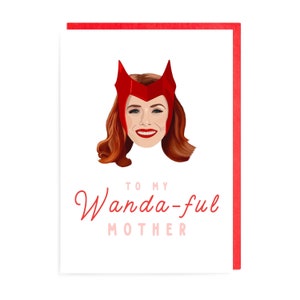 Merveilleuse carte Wanda, WandaVision Wanda-Ful Marvel Scarlet Witch super-héros héros Avengers Maximoff Elizabeth Olsen Couple mignon anniversaire