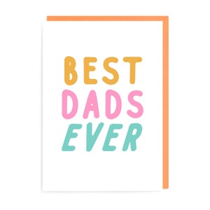 Kaart voor beste vaders ooit, schattig vrolijk plezier LGBTQ LGBT LGBTQ+ Gay Same Sex Pride Rainbow Kleurrijke regenboog, Love Dad Daddy Da