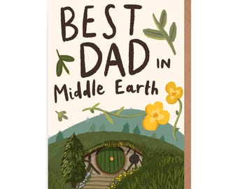 Lord of the Rings Father's Day Card - Hobbit House - Middle Earth Gift
