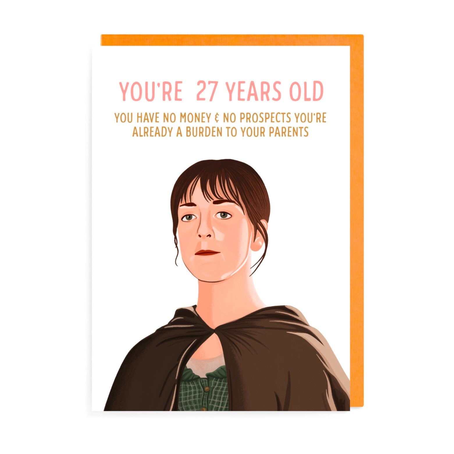 Funny Pride and Prejudice 27th Birthday Card: Charlotte Lucas - Etsy Israel, image size:1561x1561
